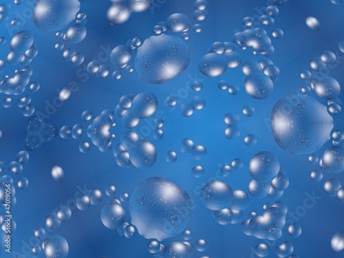 Abstract blue bubble pattern background