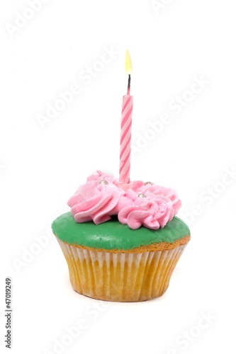 Cup cake on white background