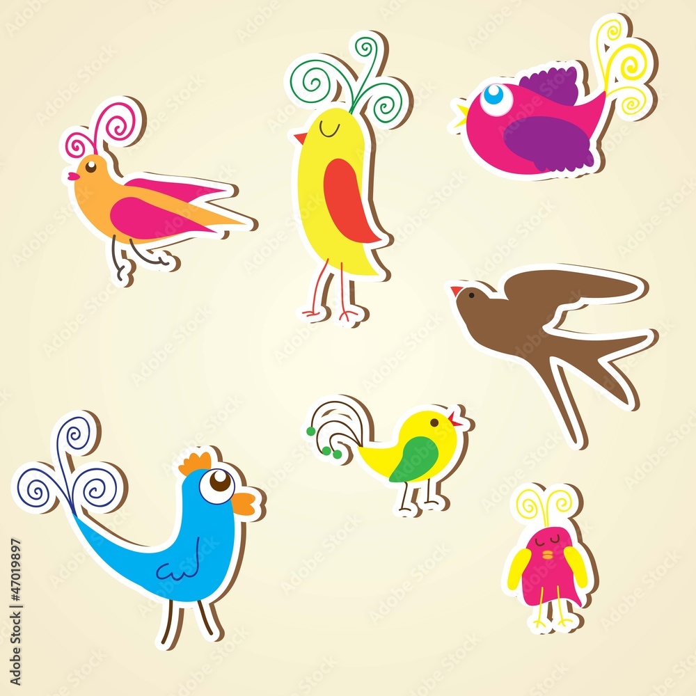Fototapeta premium Birds icons