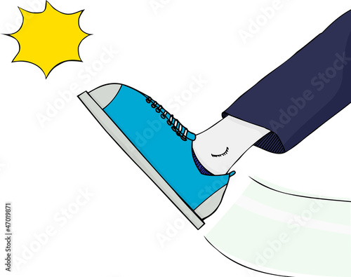 Foot Kicking Something