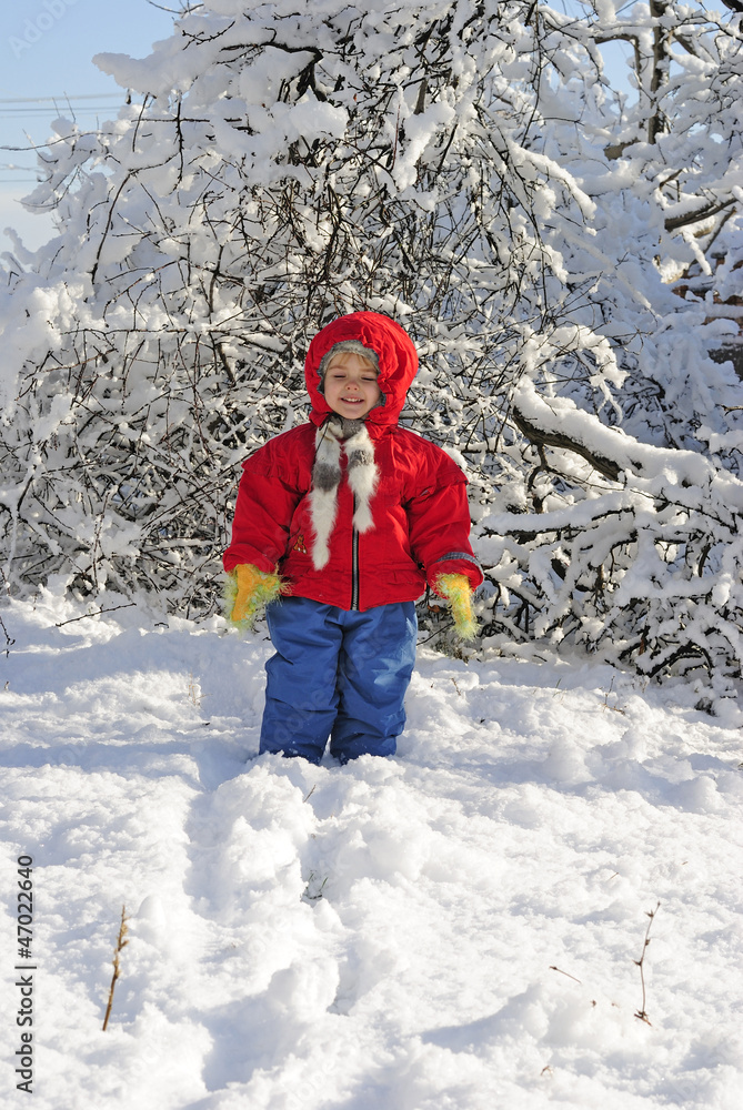 the little girl in the snow