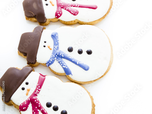 Snowman cookie photo