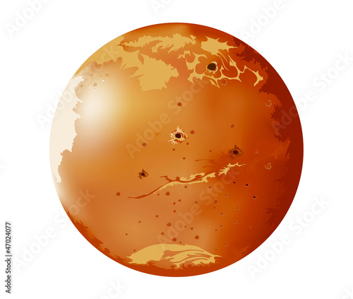 Vector images Mars planets in the universe