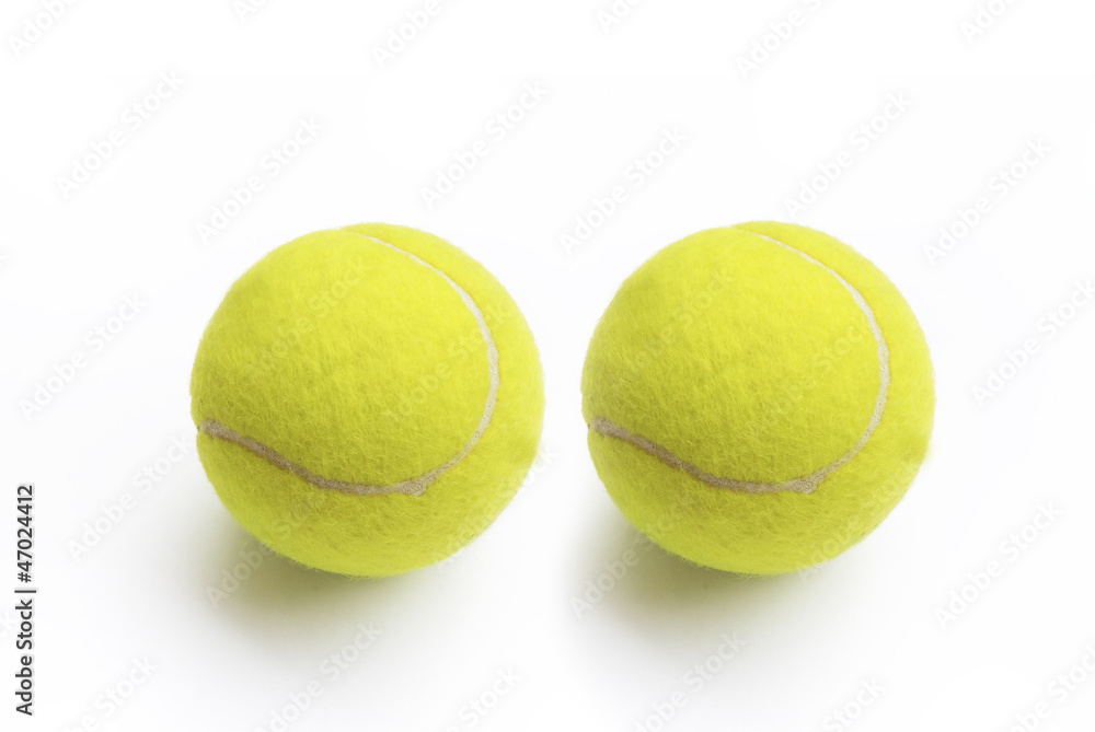 two yellow tennis balls