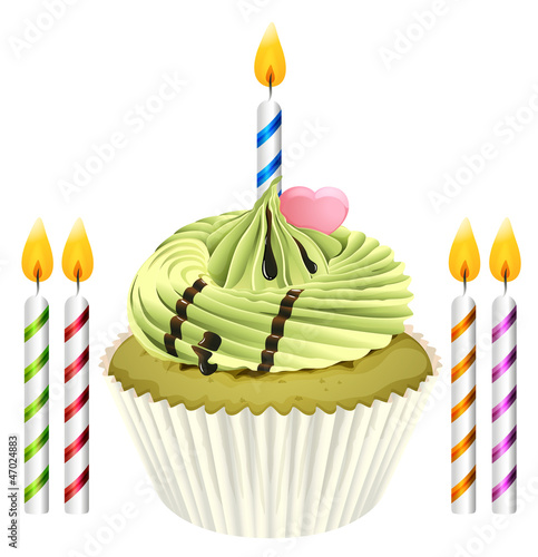 cupcake and candles