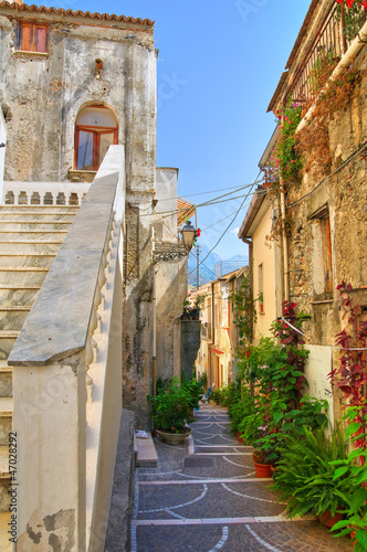 Fotografie Alleyway. Diamante. Calabria. Italy.