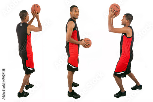 Basketball player isolated in white background © cristovao31