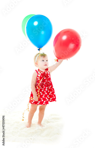 the girl with balloons