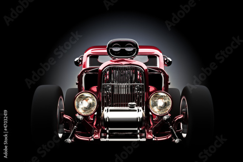 Hotrod with gradiant background