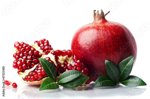 pomegranate isolated on the white background
