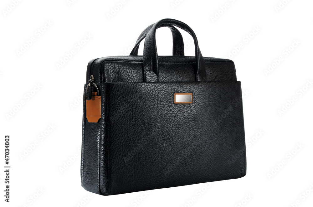 Black leather briefcase Black leather briefcase