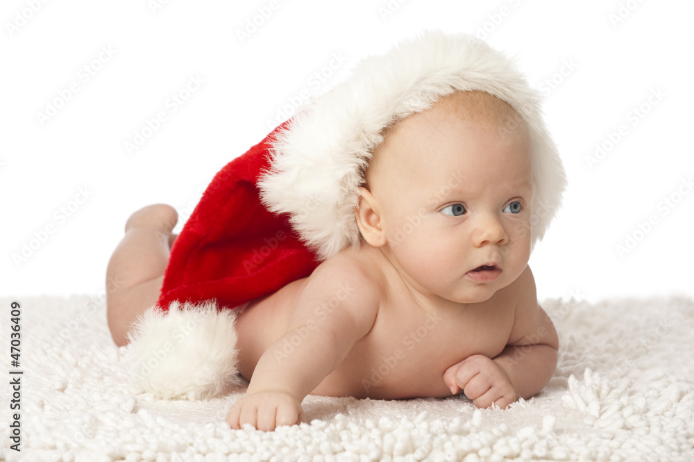 Christmas baby - Baby mit Nikolausmütze Christmas baby - Baby mit Nikolausmütze