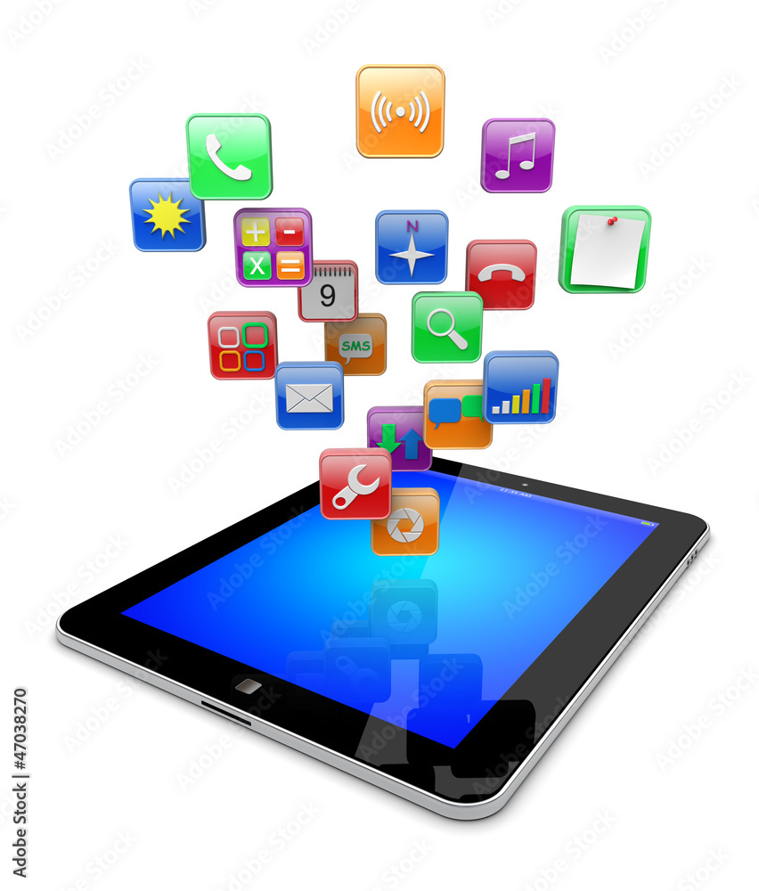 Tablet pc apps icons Tablet pc apps icons