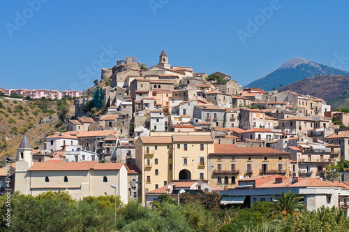 Panoramic view of Scalea. Calabria. Italy.