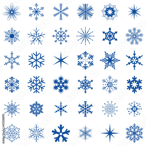 36 Schneeflocken