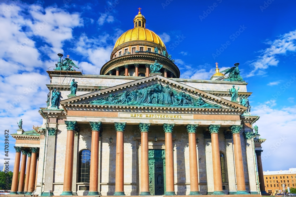 Saint Isaac's Cathedral in St Petersburg, Russia.