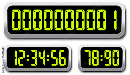 Set of digital numbers