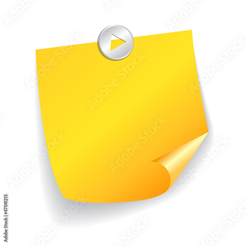 Blank yellow sticker, vector illustration