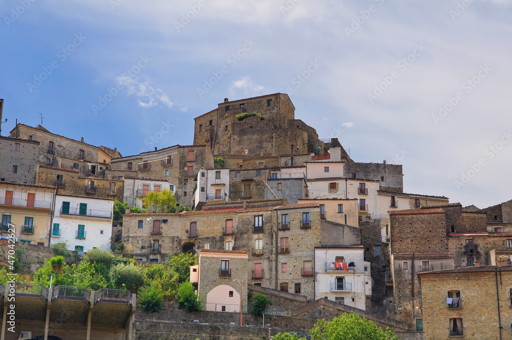 Fototapeta premium Panoramic view of Valsinni. Basilicata. Italy.