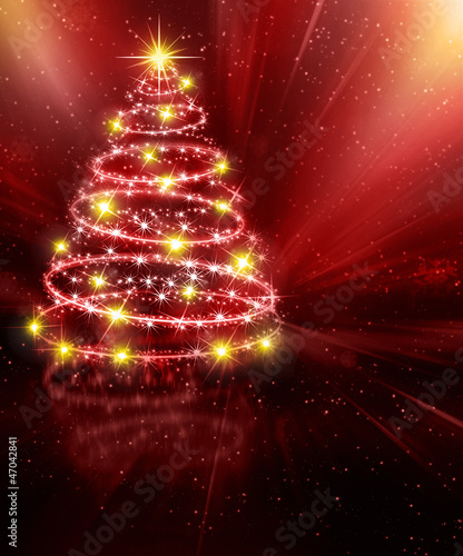 The best Christmas golden tree background © Victoria