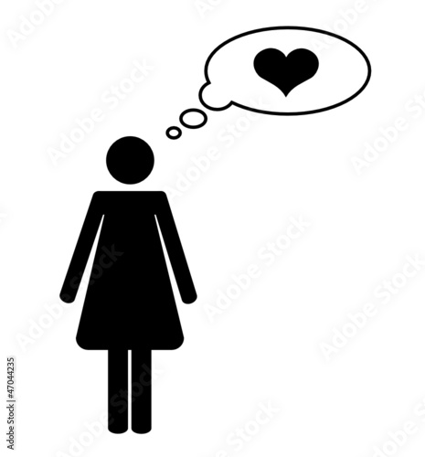 piktogramm frau liebe