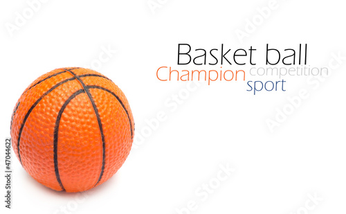 Orange basket ball  photo on the white background