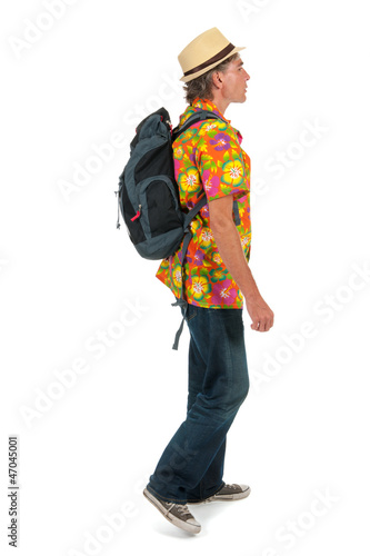 Tourist with backpack
