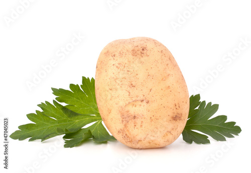 potato and parsley leaves