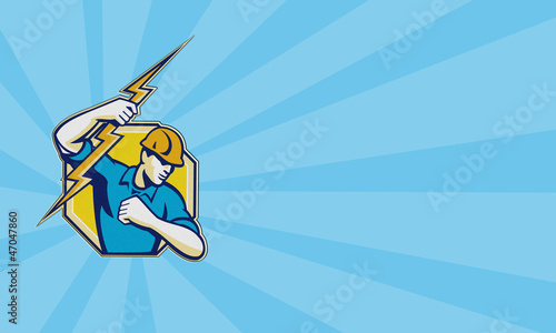 Electrician Construction Worker Cartoon