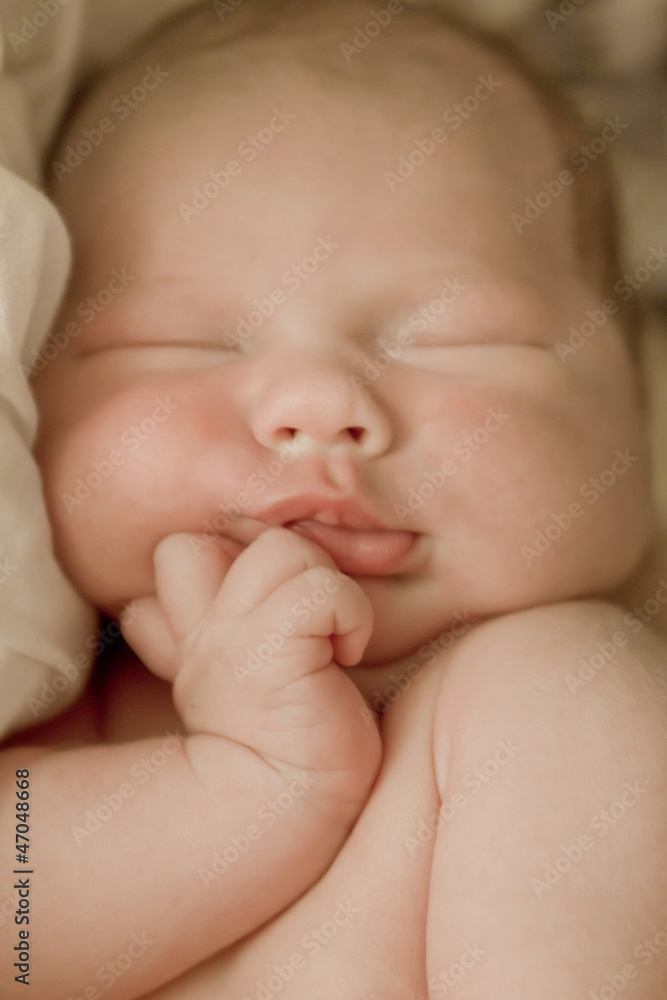 Beautiful one week old baby boy a sleep. Beautiful one week old baby boy a sleep.