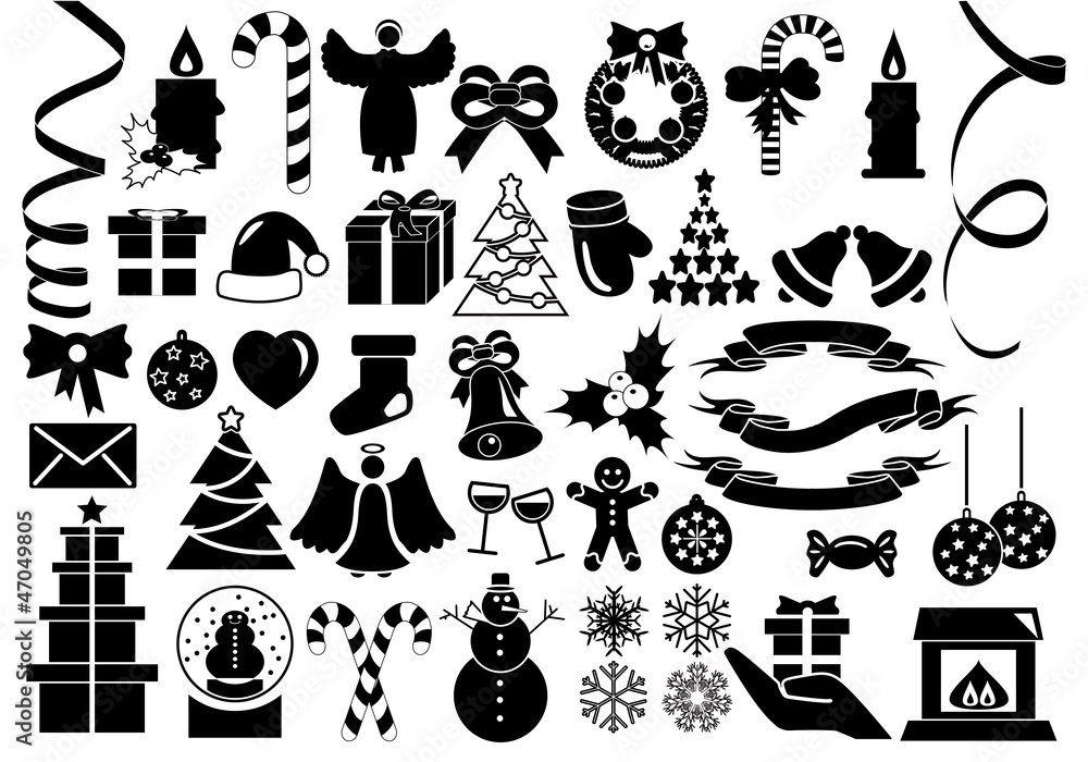 Christmas and Winter icons collection Christmas and Winter icons collection