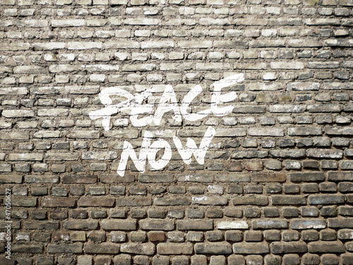 Peace Now graffiti