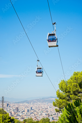 Cablecar over Barcelona, Spain