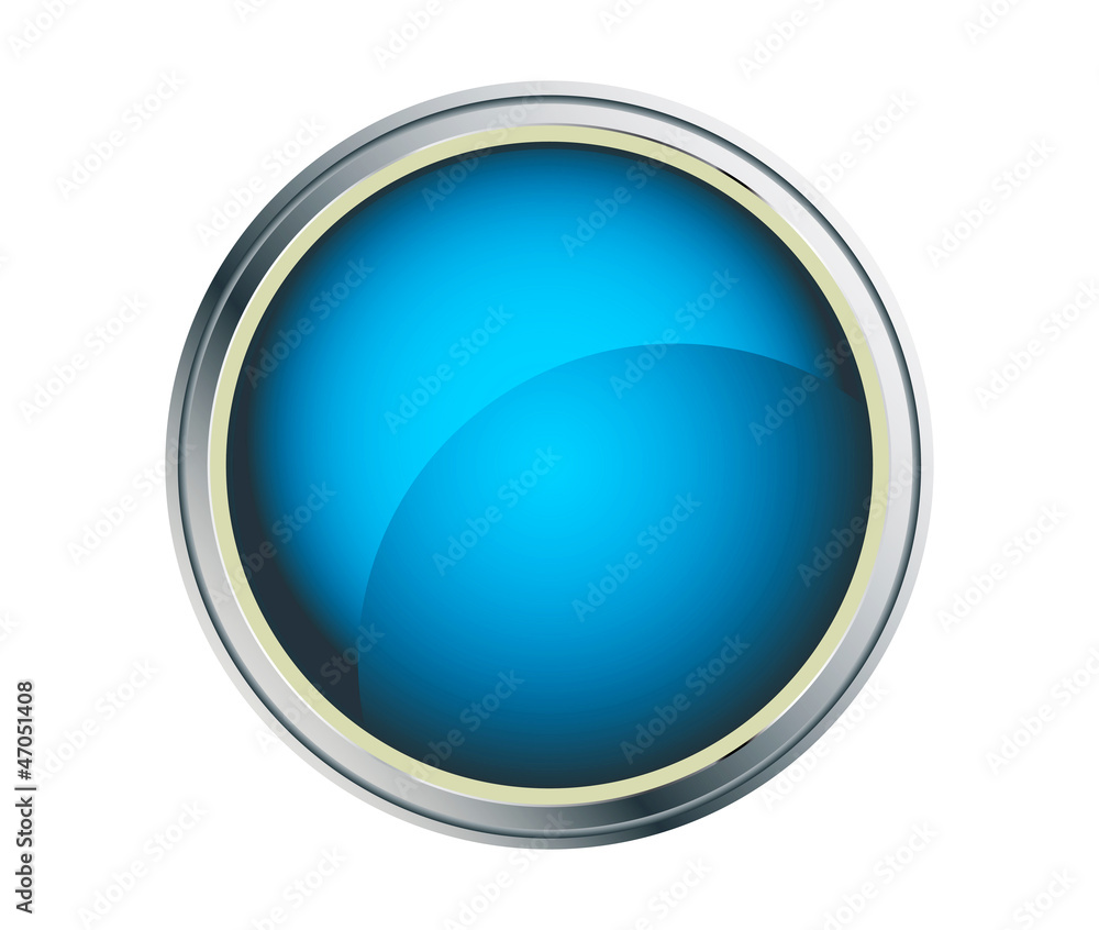 Blue button on a white background