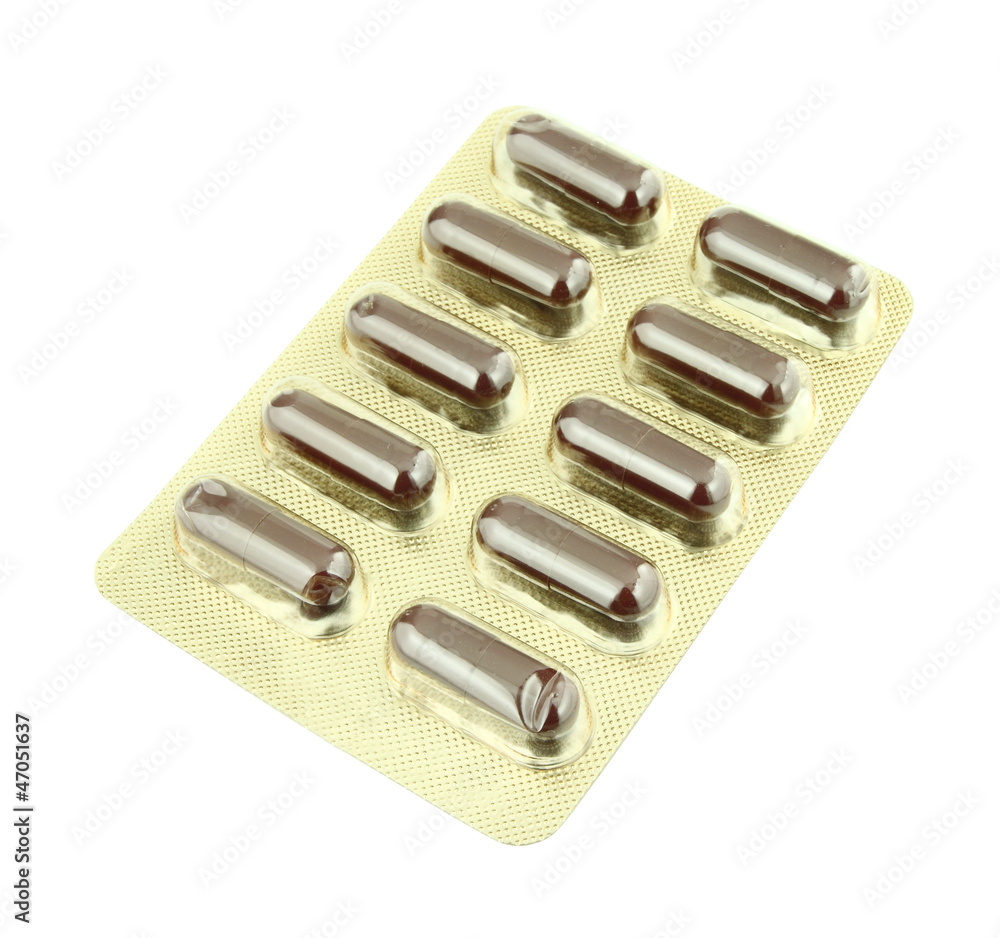 brown pills pack