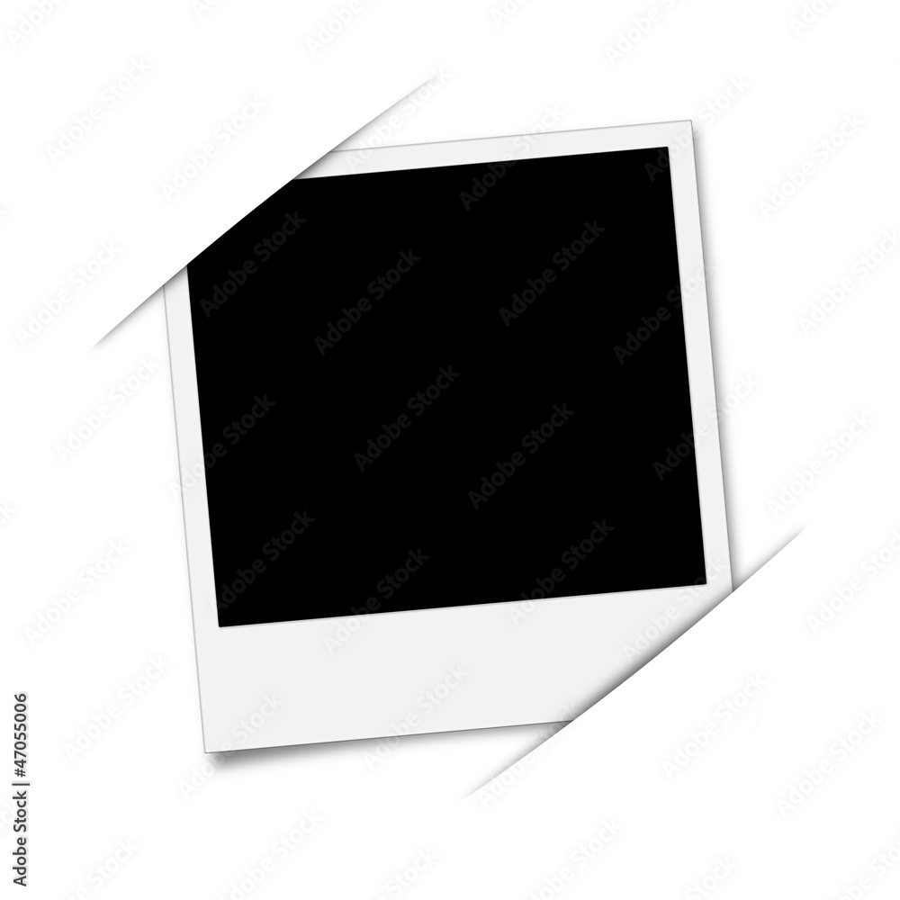 Polaroid Bild eingeklemmt in Schlitze - Foto Bilderrahmen Polaroid Bild eingeklemmt in Schlitze - Foto Bilderrahmen