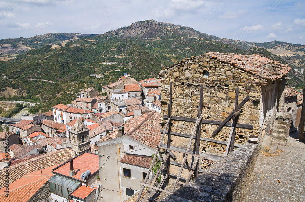 Panoramic view of Valsinni. Basilicata. Italy.