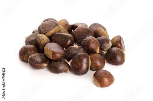 chesnuts isolated on white background