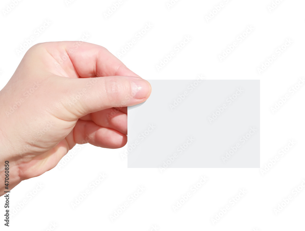 Obraz premium Hand holding blank business card