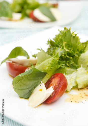 salad with mozzarella, tomatoes and basil