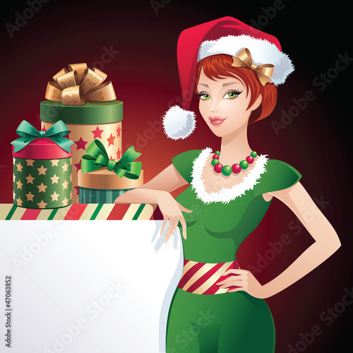 cute Santa christmas greeting