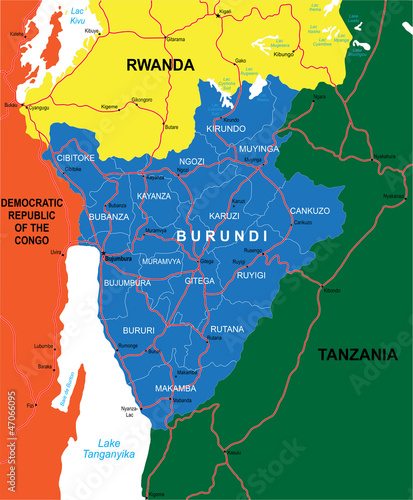 Burundi map © bogdanserban