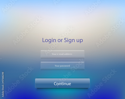 Vector login page