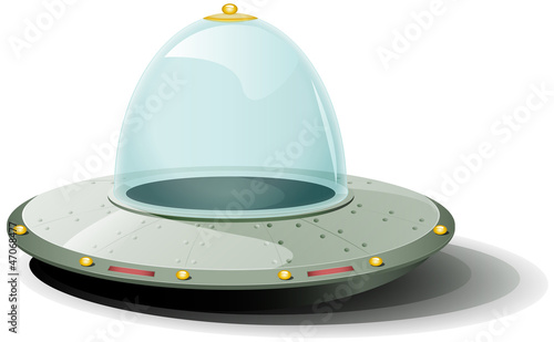 Retro Cartoon Spaceship