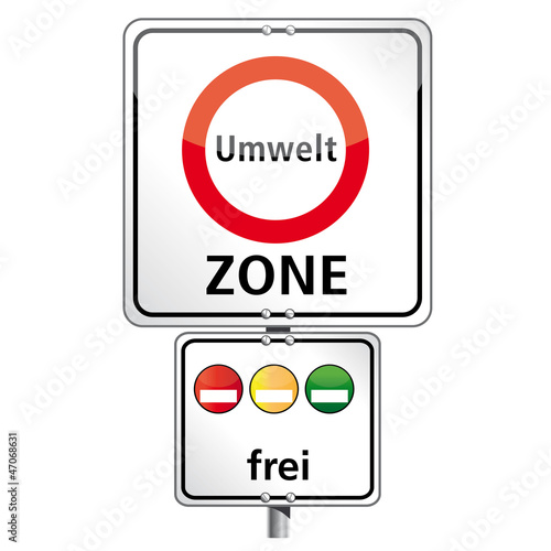 Umweltzonen-Schild Freigestellt