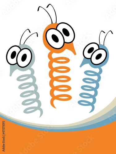 Spring bugs design vector.