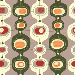 Deken met foto Jaren 50 patronen Seamless vintage pattern - Vector.  © CallahanLounge