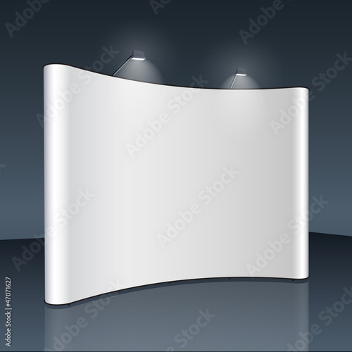 Vector blank trade show booth for designers.