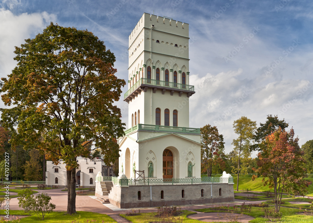 White tower in the park