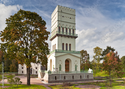 White tower in the park